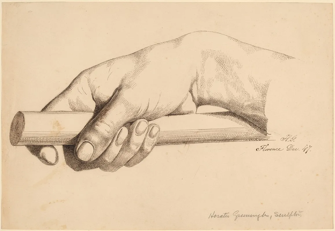 Right Hand Holding Short Rod Ii Wall Art by Horatio Greenough - High-Resolution Digital Print