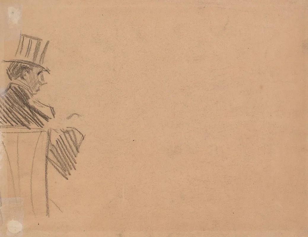 Right Profile Of Man Wearing Tall Hat