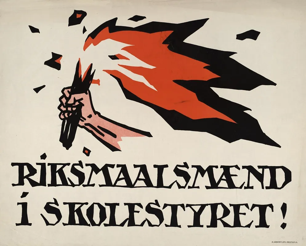 Riksmaalsmaend I Skolestyret Wall Art by A. Wørner lito - High-Resolution Digital Print