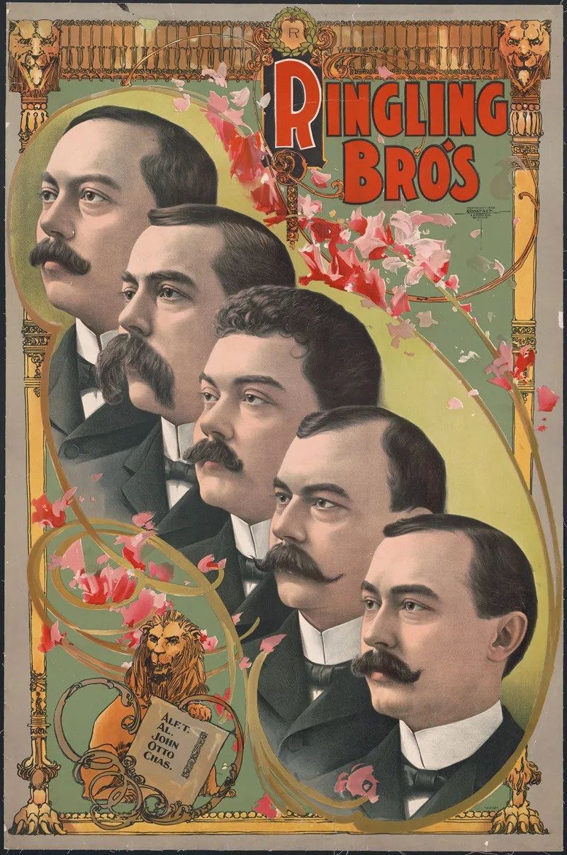 Ringling Bros Alf T Al John Otto Chas Wall Art by Courier Litho. Co. - High-Resolution Digital Print