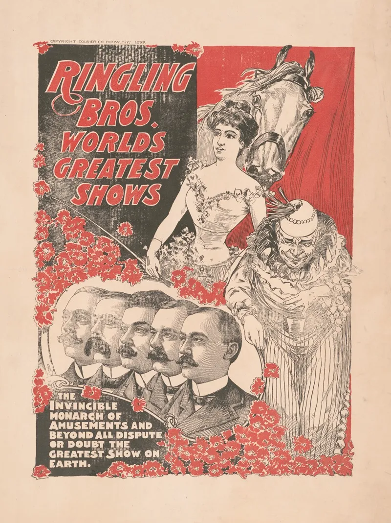 Ringling Bros Worlds Greatest Shows Wall Art by Courier Litho. Co. - High-Resolution Digital Print