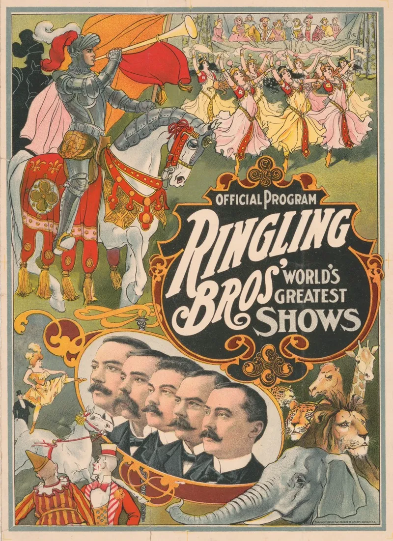 Ringling Brothers Worlds Greatest Shows Wall Art by Courier Litho. Co. - High-Resolution Digital Print