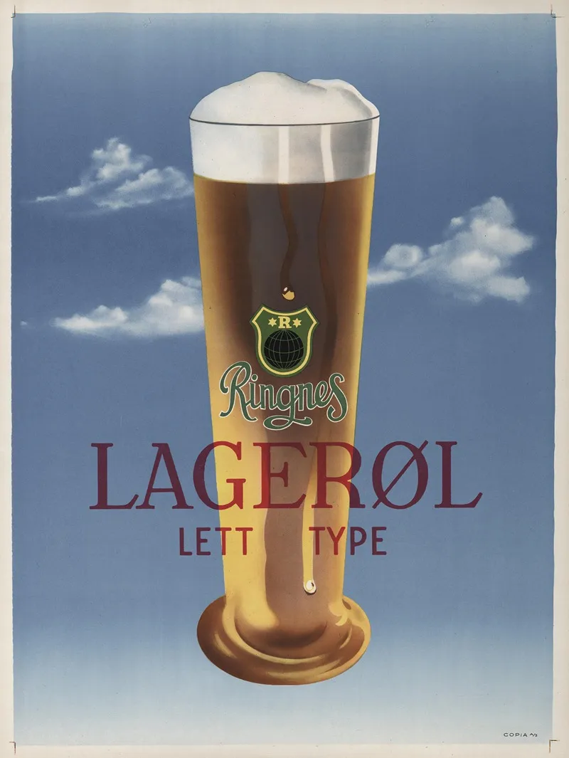 Ringnes Lagerol Lett Type Wall Art by Copia, lito - High-Resolution Digital Print