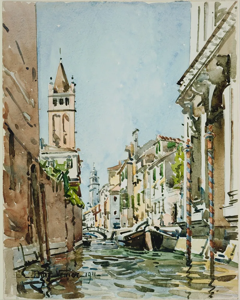 Rio Di San Barnaba Venice 2 Wall Art by Edward Darley Boit - High-Resolution Digital Print