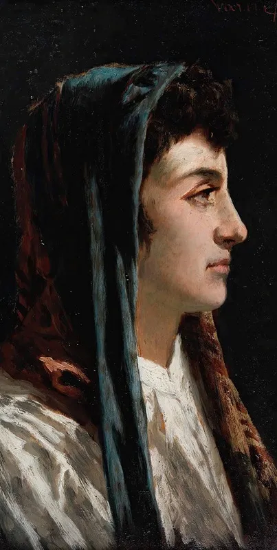 Ritratto Femminile 2 Wall Art by Antonio Varni - High-Resolution Digital Print