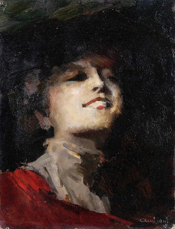 Ritratto Femminile 3 Wall Art by Giuseppe Amisani - High-Resolution Digital Print
