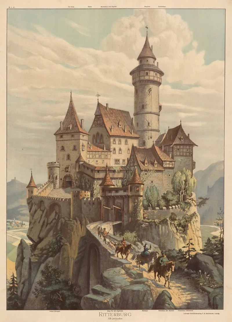 Ritterburg Xiii Jahrhundert Wall Art by Adolf Lehmann - High-Resolution Digital Print