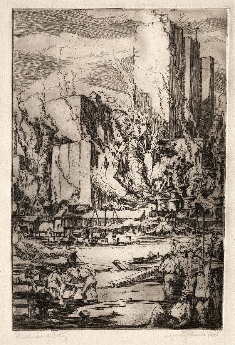 River And City Wall Art by Elbridge Gerry Peirce - High-Resolution Digital Print