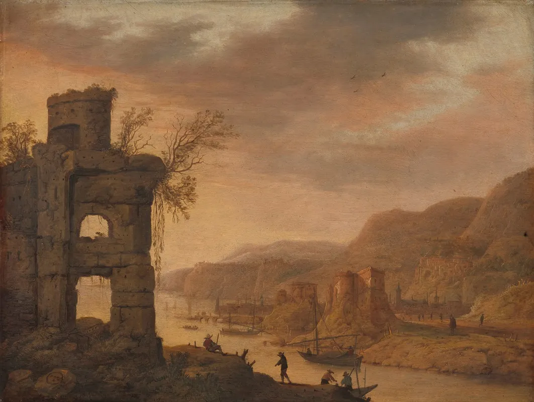 River Landscape 33 Wall Art by Dirck Verhaert - High-Resolution Digital Print