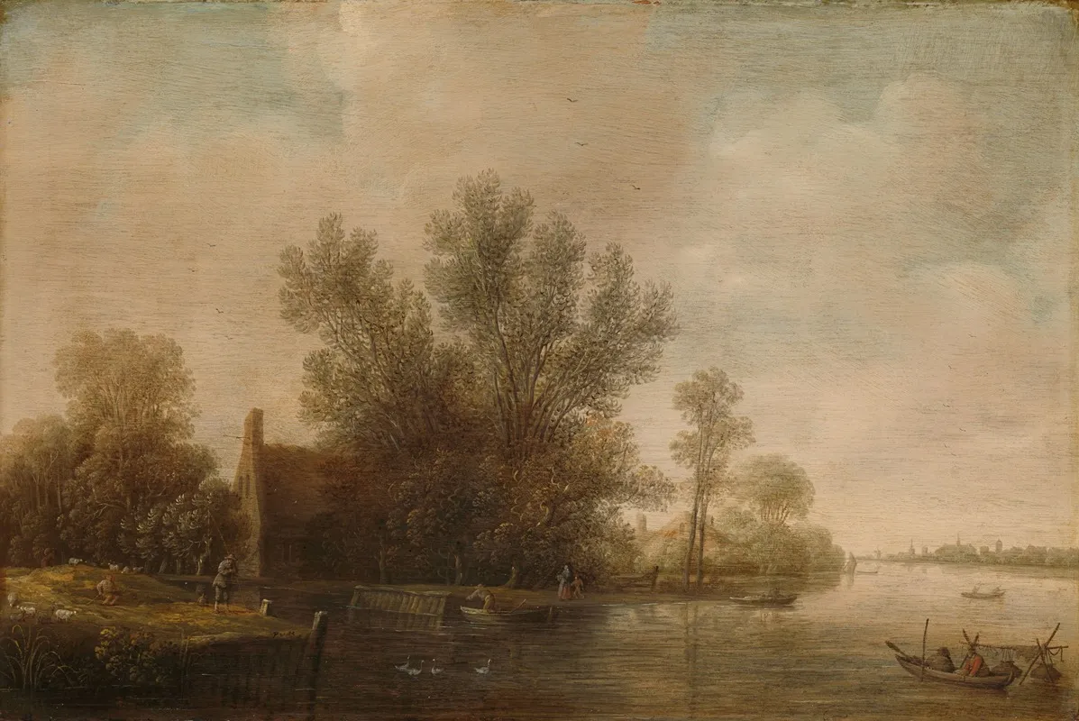 River Landscape 34 Wall Art by Pieter Jansz. van Asch - High-Resolution Digital Print