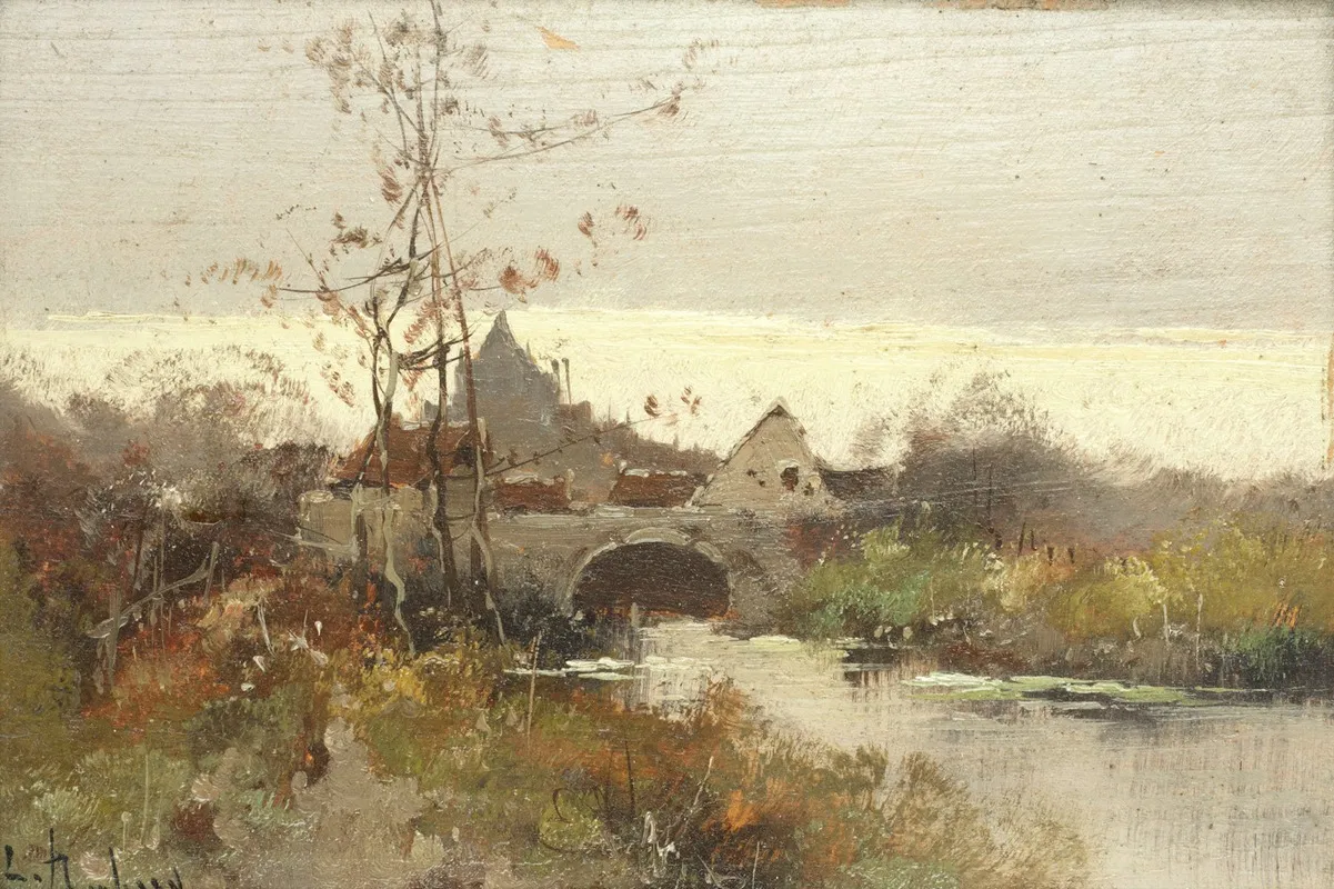 River Landscape 35 Wall Art by Eugène Galien-Laloue - Canvas Print
