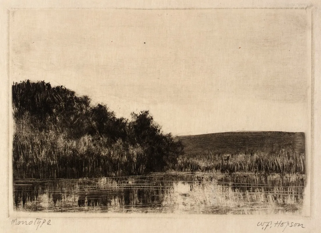 River Landscape 57 Wall Art by William Fowler Hopson - High-Resolution Digital Print