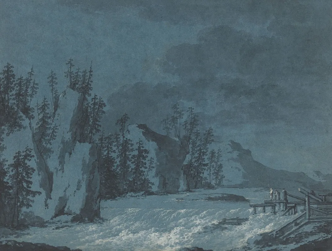 River Rapids By Wooded Cliffs