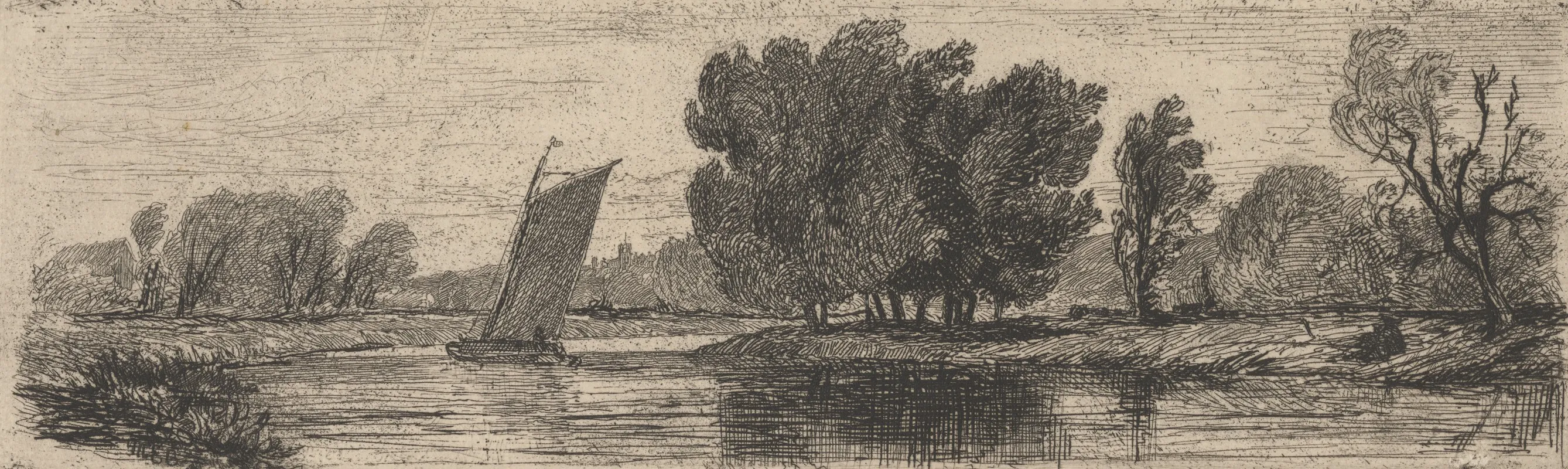 River Scene Aldercar Wall Art by Miles Edmund Cotman - High-Resolution Digital Print
