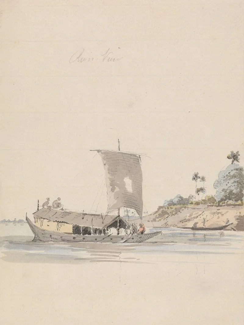 River View With A Junk Near Rajmahal