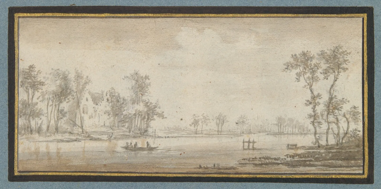 River With House And Rowboat Wall Art by David Colijns - High-Resolution Digital Print