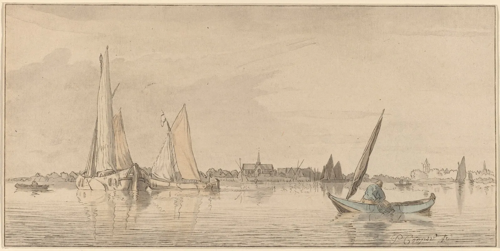 River With Town