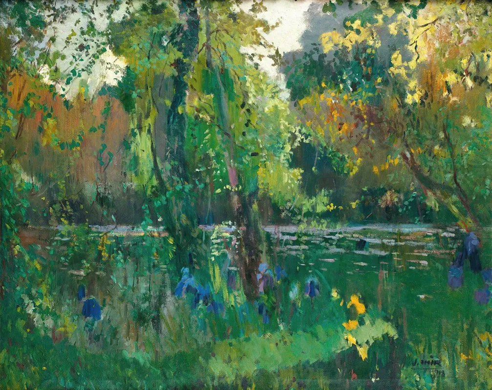Riverbank In The Forest