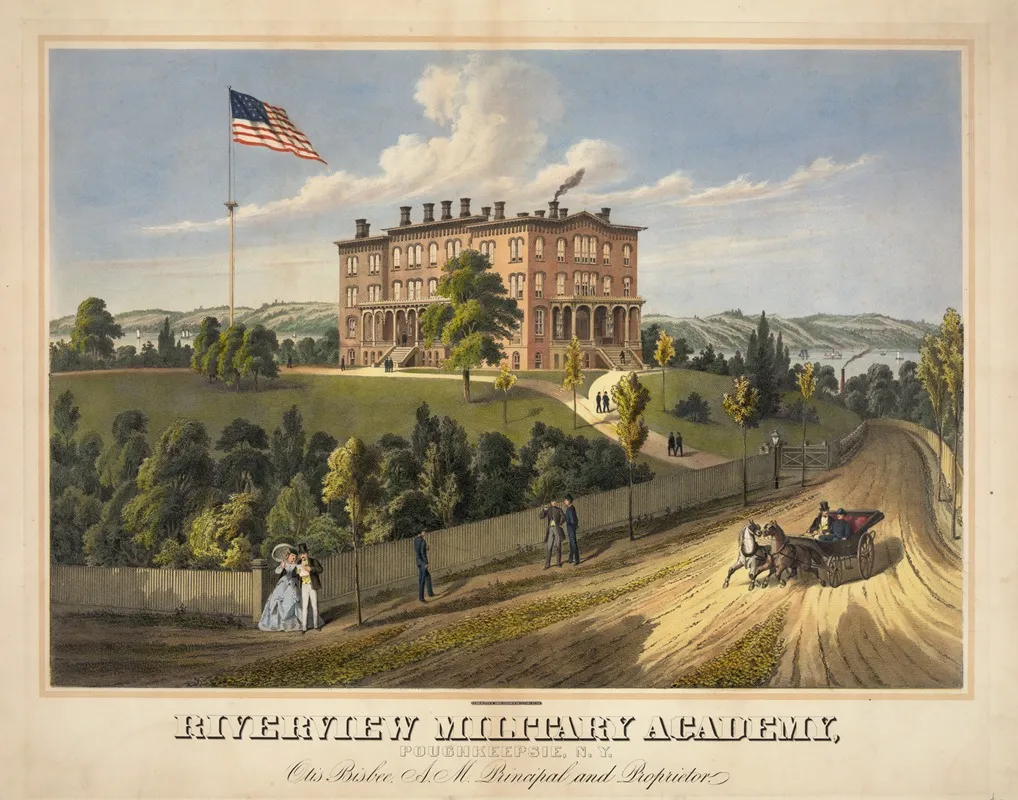 Riverview Military Academy Poughkeepsie N Y Wall Art by Ferdinand Mayer &amp; Sons - High-Resolution Digital Print