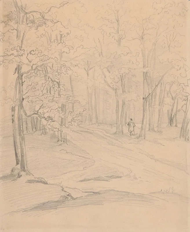 Road In The Woods 2 Wall Art by Józef Simmler - High-Resolution Digital Print