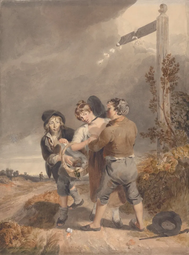 Robbing A Market Girl Wall Art by Thomas Heaphy - High-Resolution Digital Print