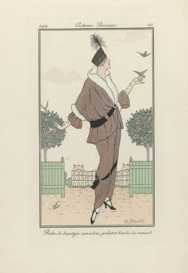 Robe De Duvetyn Amadou Paletot Borde De Renard 2