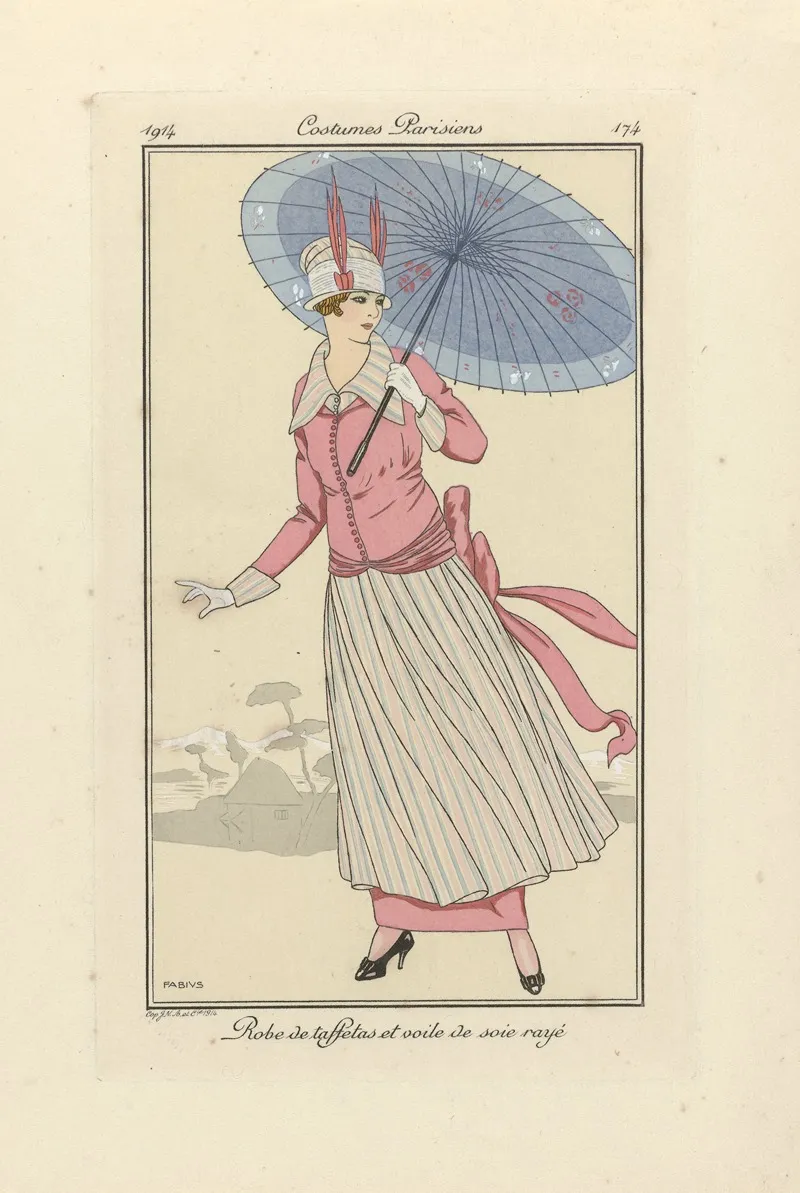 Robe De Taffetas Et Voile De Soie Raye 2