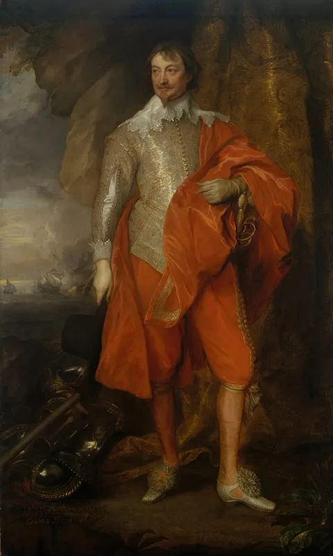 Robert Rich 1587 1658 Second Earl Of Warwick Wall Art by Anthony van Dyck - High-Resolution Digital Print