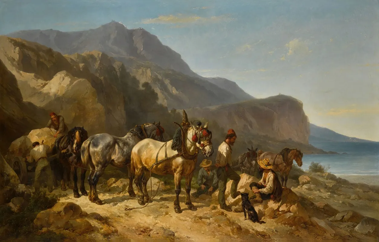 Rochers Rouges Menton Wall Art by Wouterus Verschuur - High-Resolution Digital Print