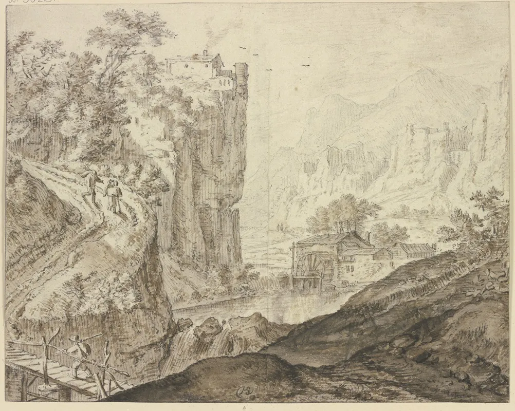 Rock Valley With A Mill Wall Art by Herman Saftleven III - High-Resolution Digital Print