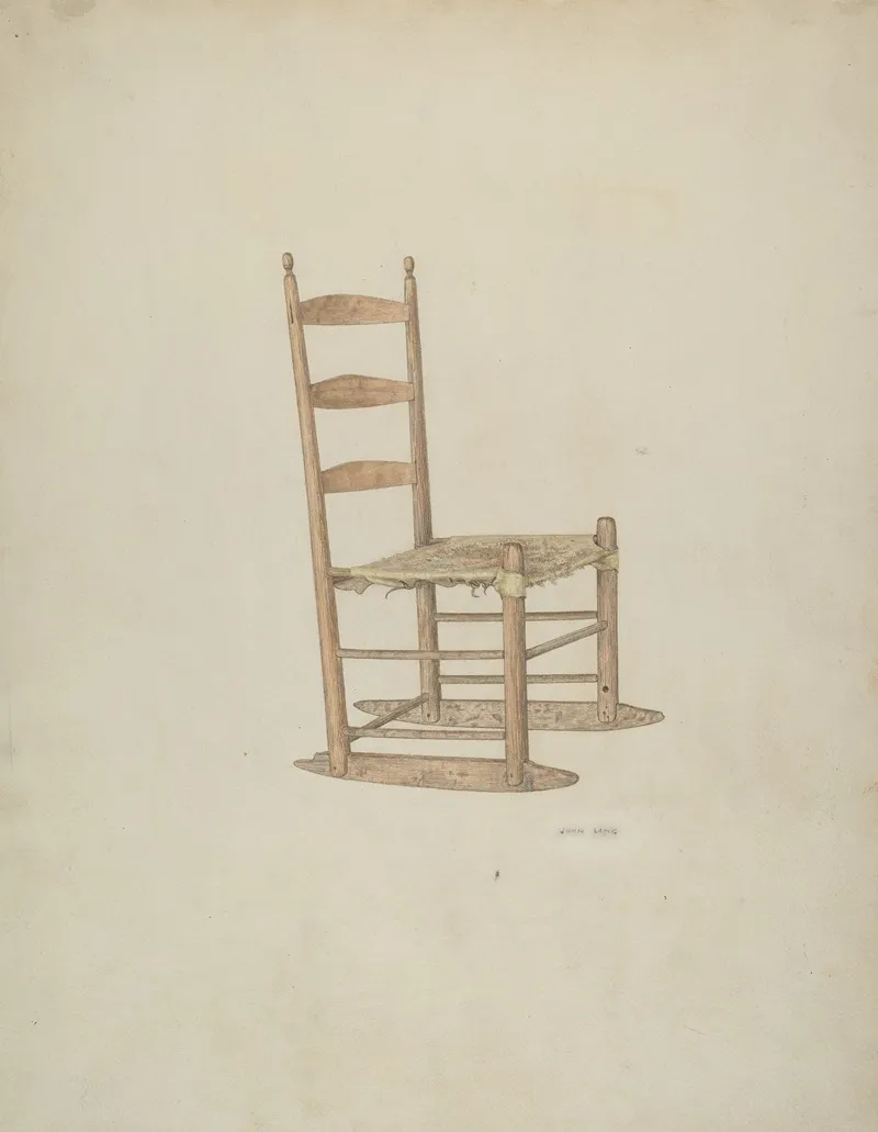Rocking Chair 16 Wall Art by John Lang - High-Resolution Digital Print