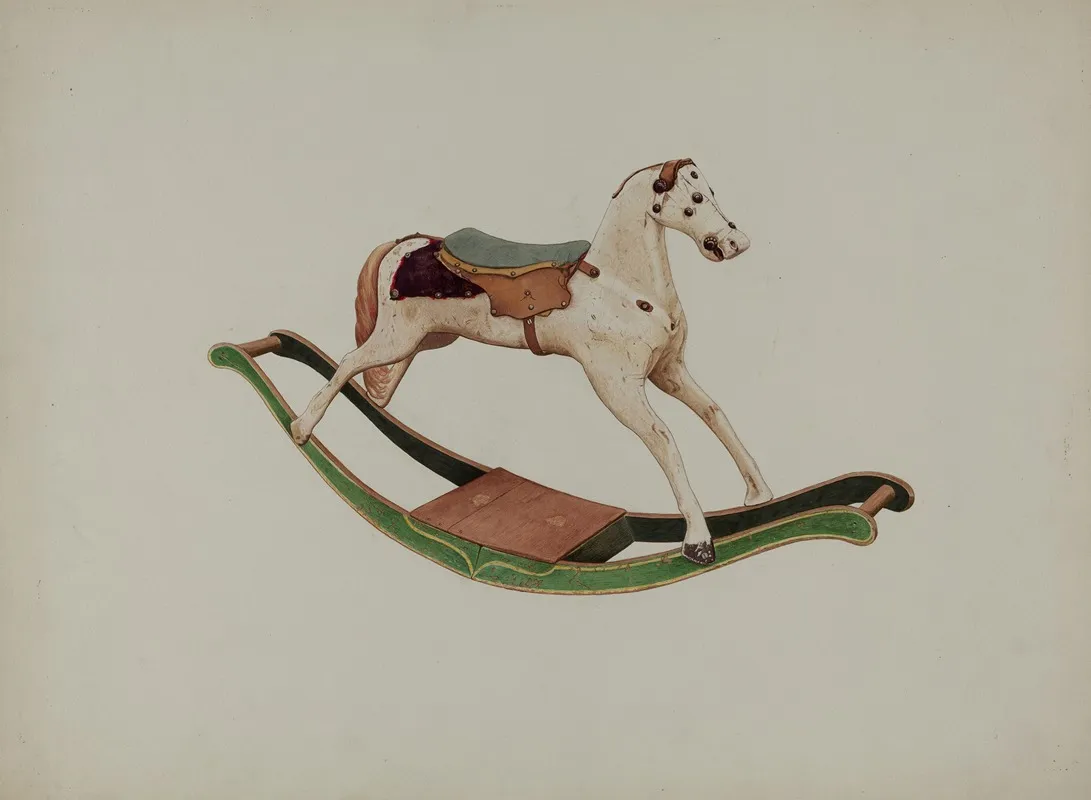 Rocking Horse 9 Wall Art by Willard Hazen - High-Resolution Digital Print
