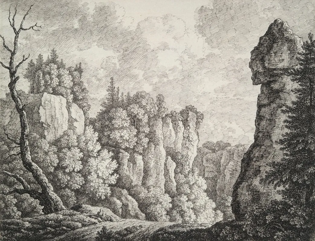 Rocky Landscape With A Hermit