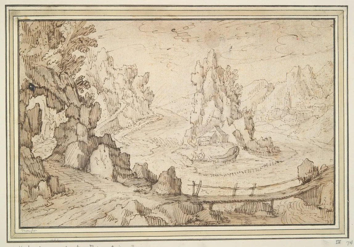 Rocky Landscape With Bridge Wall Art by Tobias Verhaecht - High-Resolution Digital Print