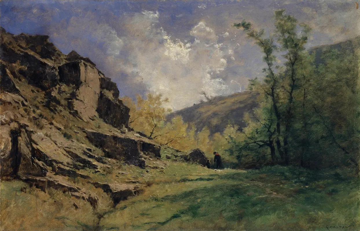 Rocky Landscape Wall Art by Gustave Castan - High-Resolution Digital Print