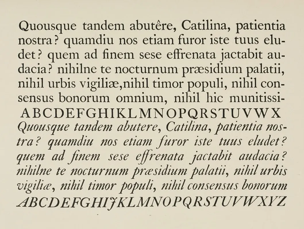 Roman And Italic Type Wall Art by Frank Chouteau Brown - High-Resolution Digital Print