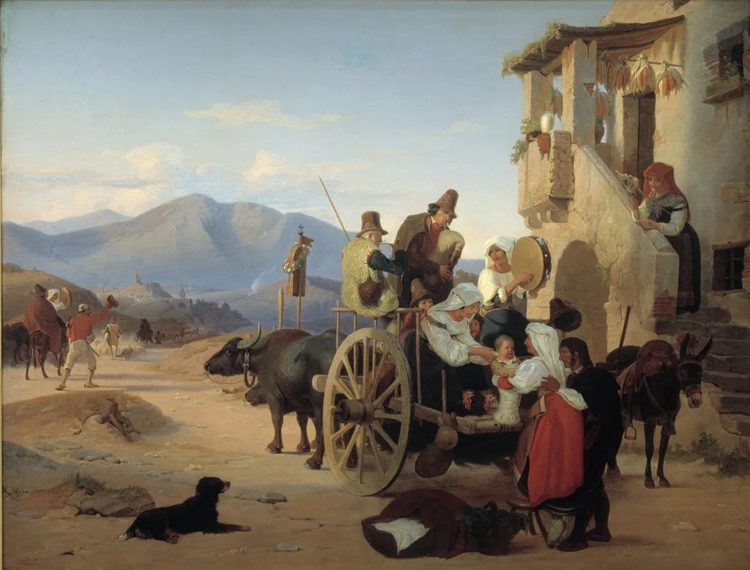 Roman Peasants Going To Market