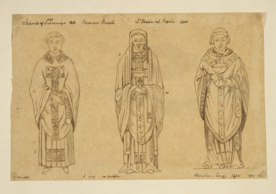 Roman Priests Church Of St Lorenzo 1410 St Maria Del Popolo 1400