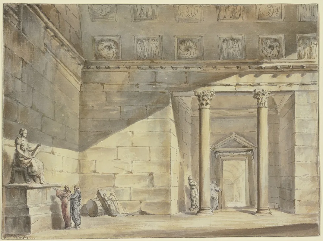 Roman Room Wall Art by Georges-François Blondel - High-Resolution Digital Print