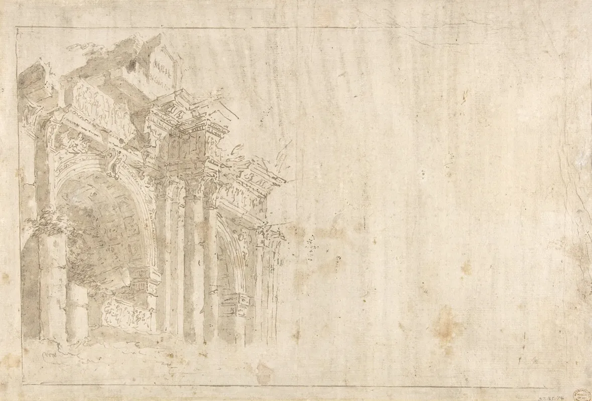 Roman Ruins 3 Wall Art by Francesco Guardi - High-Resolution Digital Print