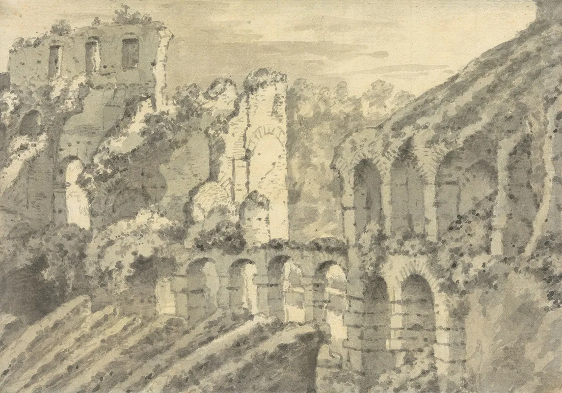Roman Ruins 6 Wall Art by Joseph Wright of Derby - High-Resolution Digital Print