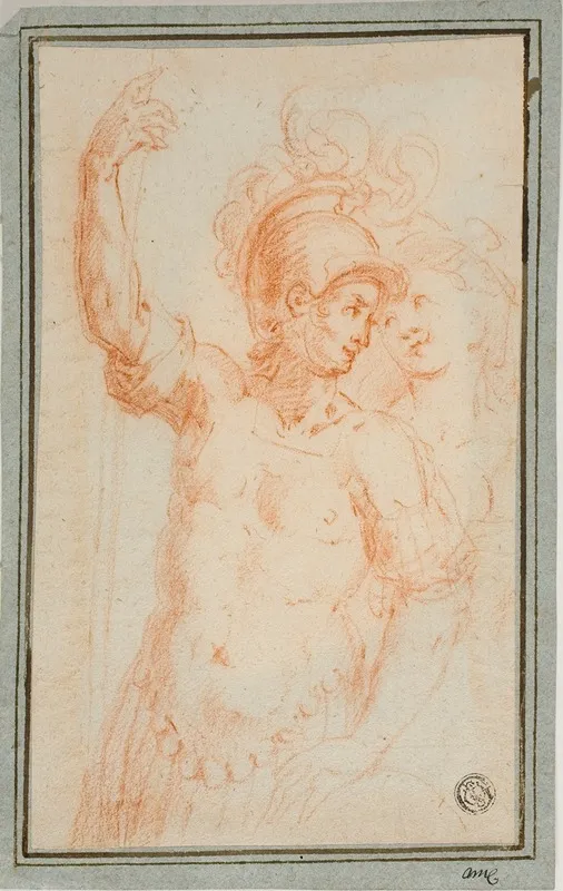Roman Soldier And Woman Wall Art by Ercole Procaccini the younger - High-Resolution Digital Print