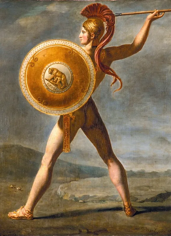 Roman Warrior Wall Art by Circle Of Jacques-Louis David - High-Resolution Digital Print
