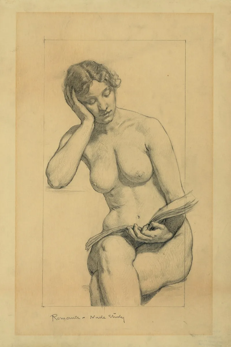 Romance Nude Study Wall Art by Kenyon Cox - High-Resolution Digital Print