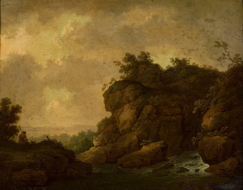 Romantic Landscape With A Shepherd Wall Art by Johann Christoph von Bemmel - High-Resolution Digital Print