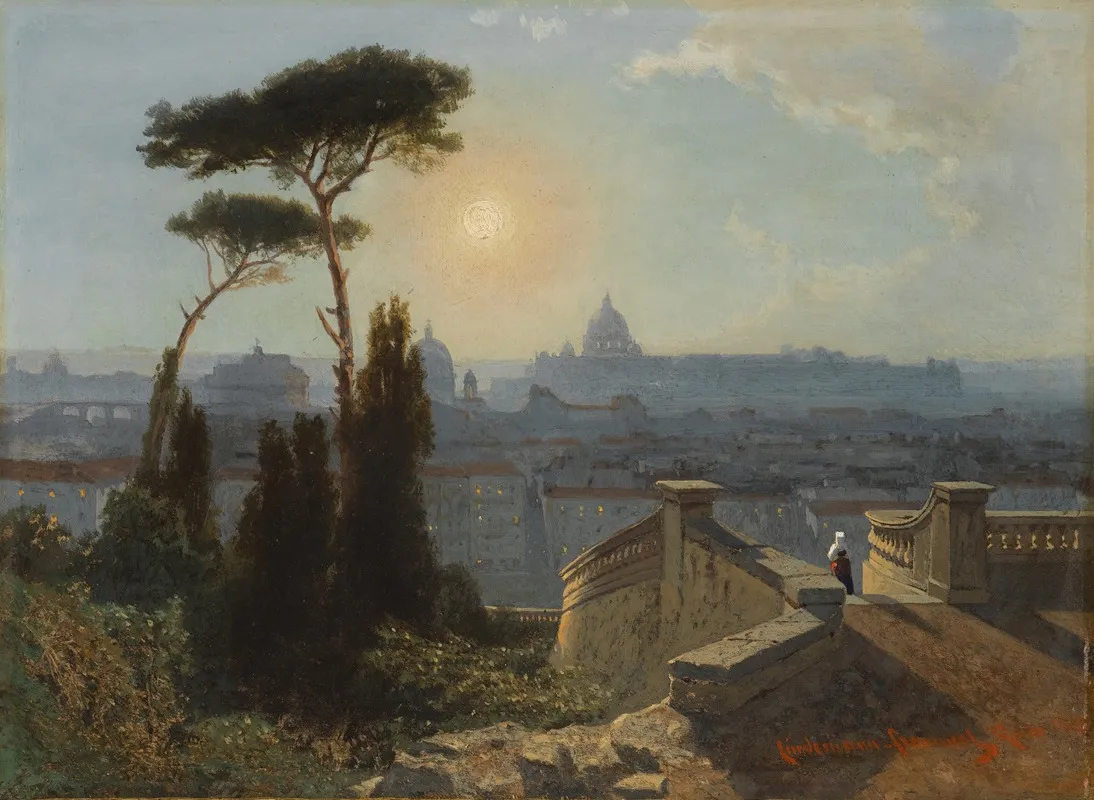 Rome From The Trinita Di Monti Wall Art by Karl Lindemann-Frommel - High-Resolution Digital Print