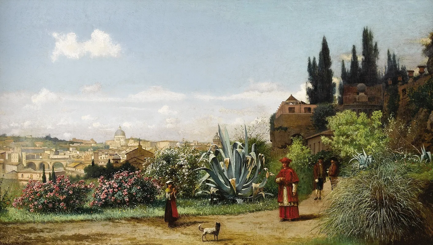 Rome Landscape With Maiden And Cardinal