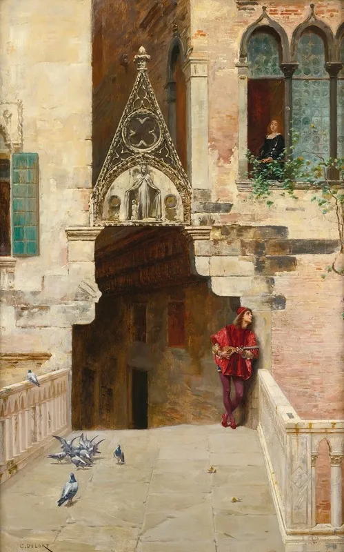 Romeo And Juliet Act Ii Scene Ii Capulets Garden Wall Art by Charles Edouard Delort - High-Resolution Digital Print