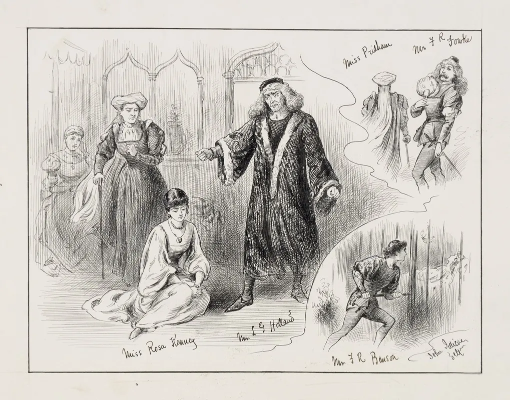 Romeo And Juliet By The Agamemnon Club 1881 Imperial Theatre Mr F R Benson As Romeo Wall Art by John Jellicoe - High-Resolution Digital Print