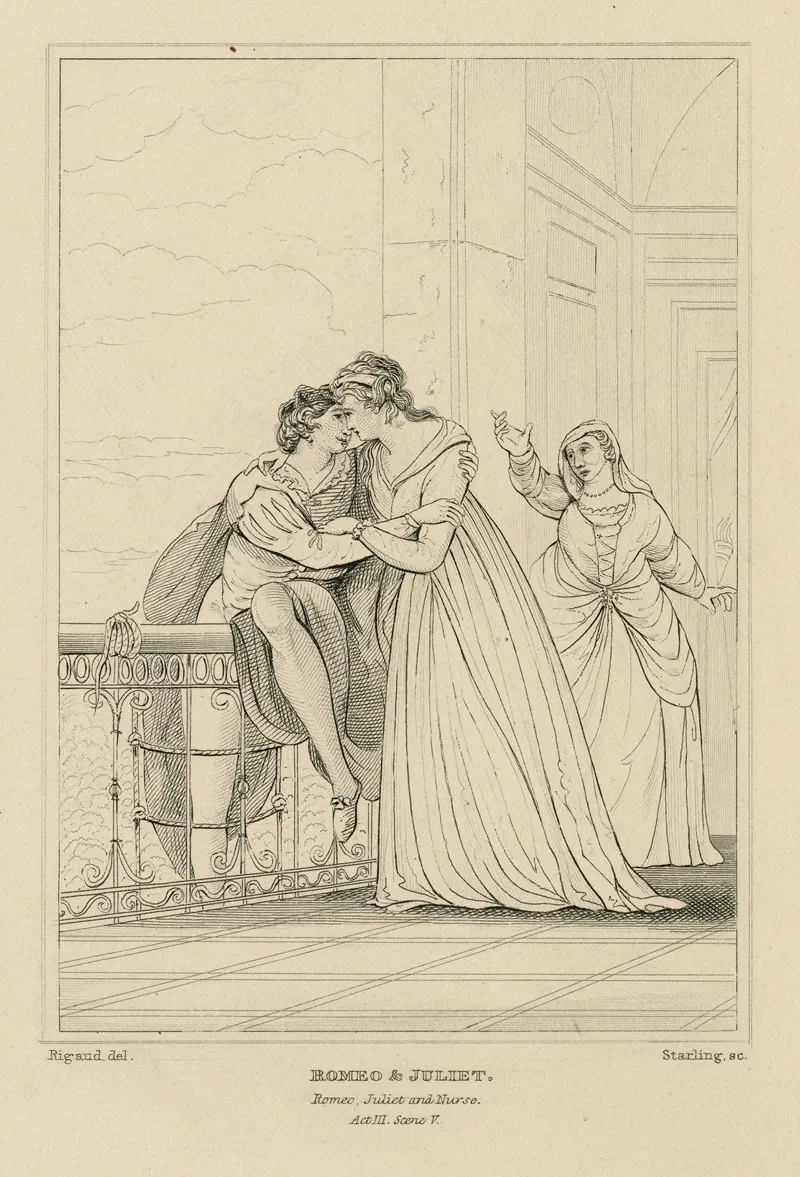 Romeo Juliet Romeo Juliet And Nurse Act Iii Scene V Wall Art by William Francis Starling - High-Resolution Digital Print
